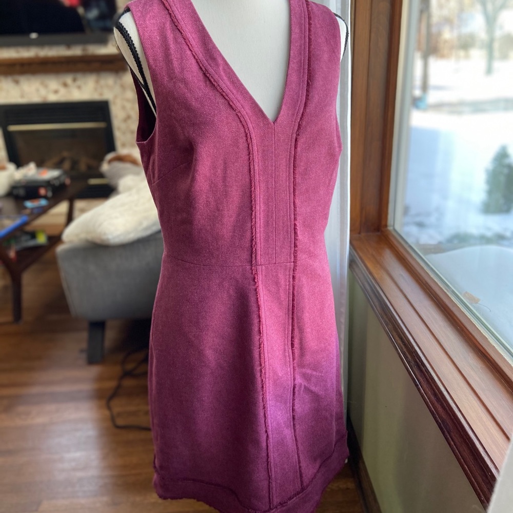 Banana Republic Dark Pink Herringbone Sheath Dress